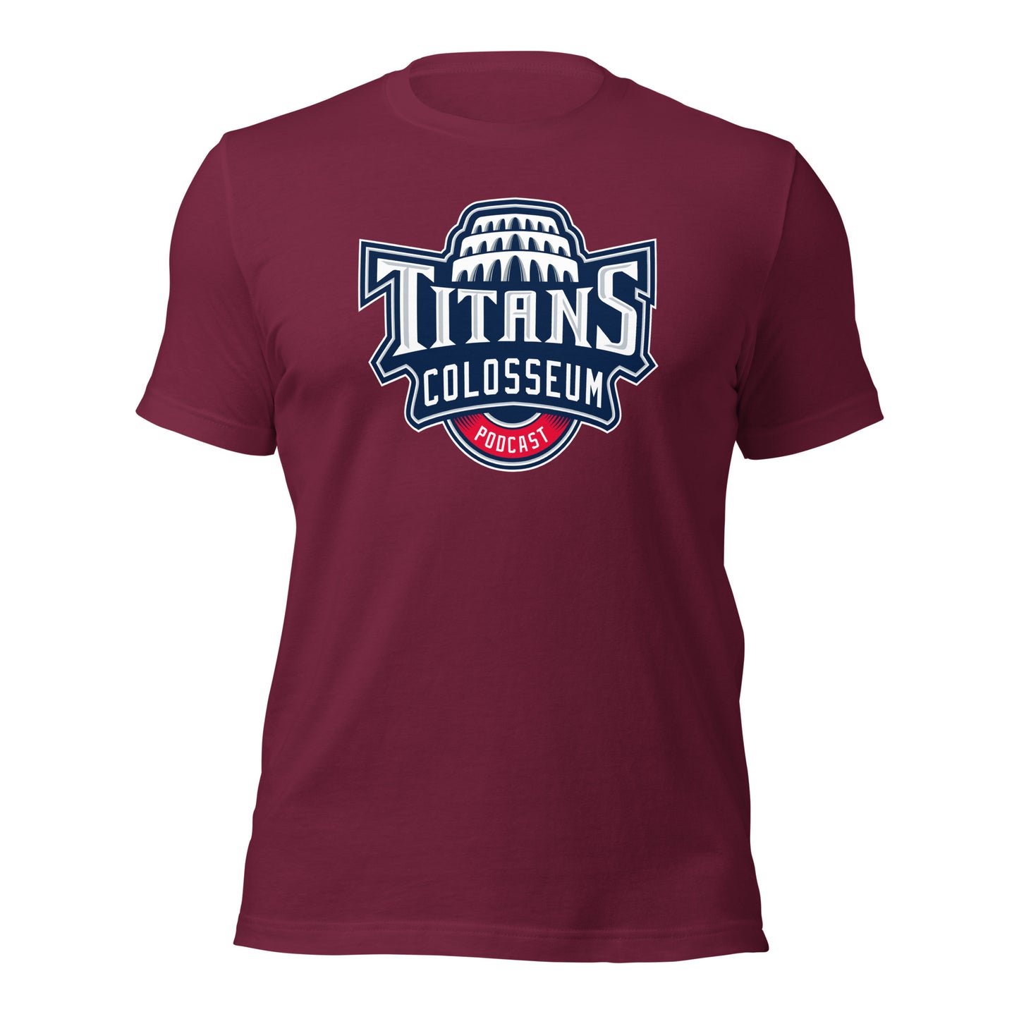 Titans Colosseum Podcast Logo t-shirt