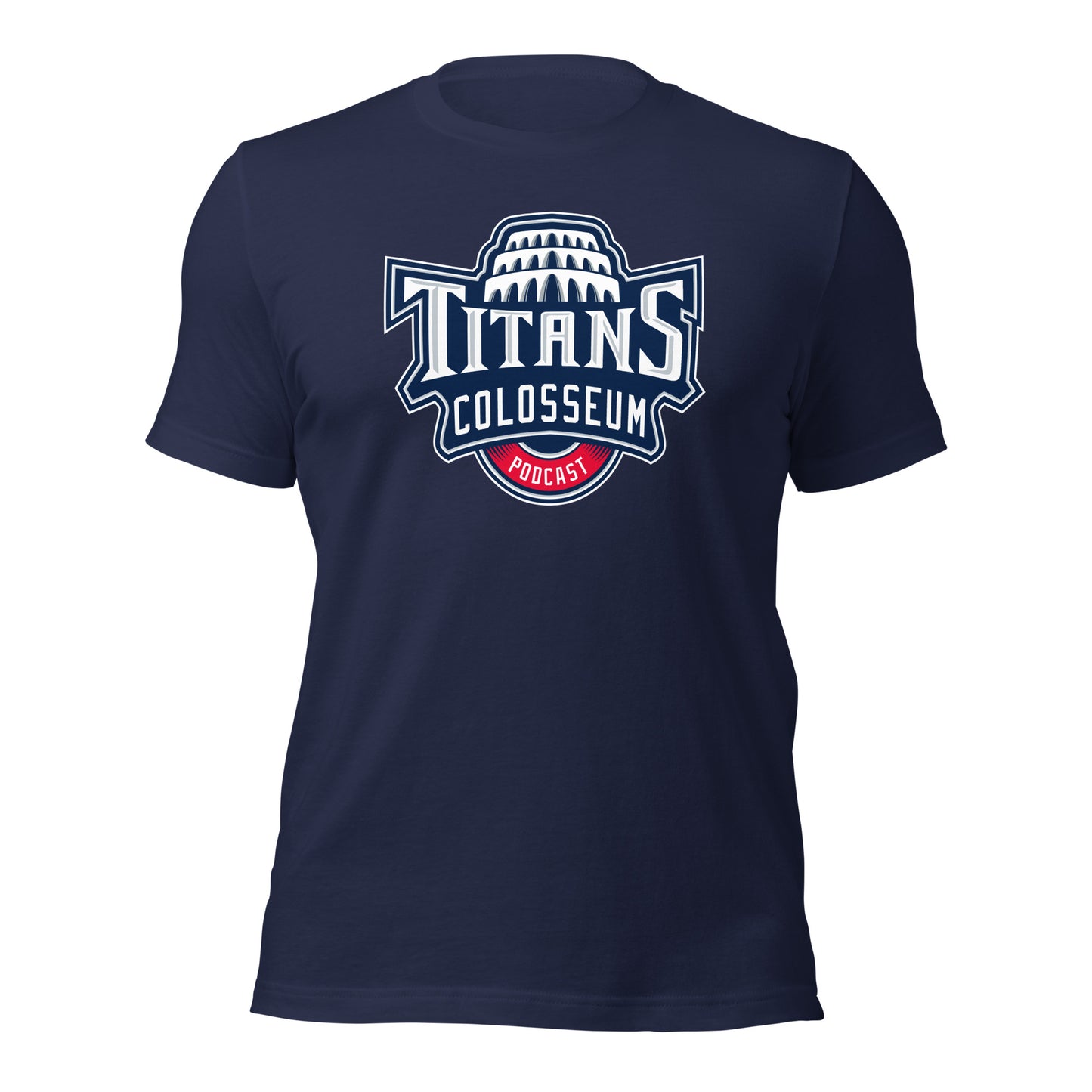 Titans Colosseum Podcast Logo t-shirt